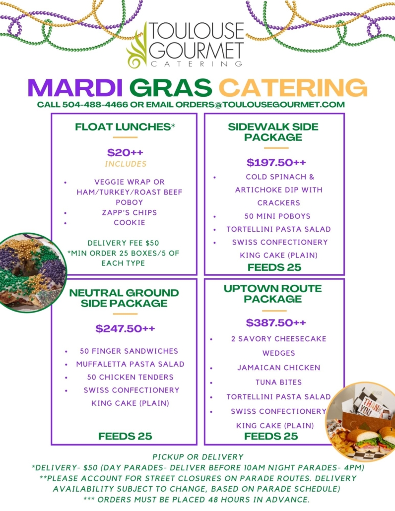 2026 New Orleans Mardi Gras Catering for Parades and Krewes 